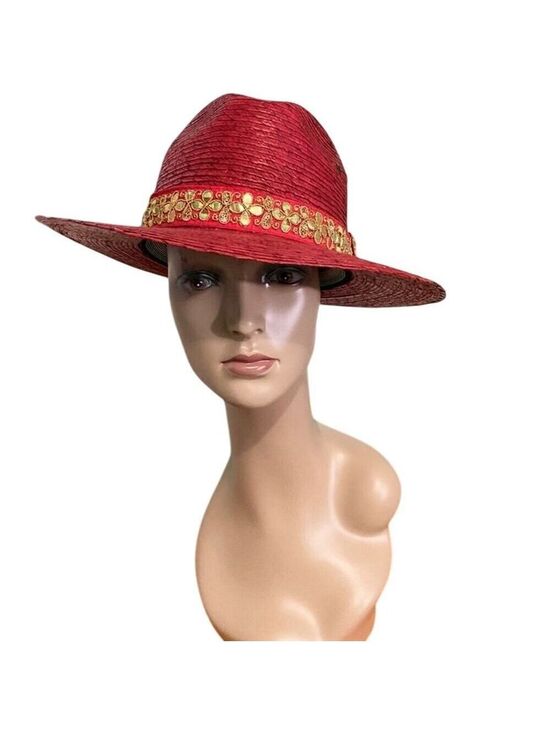 Unbranded Accessories - Paradise i5 Boutique Red Western Hat- (EUC)